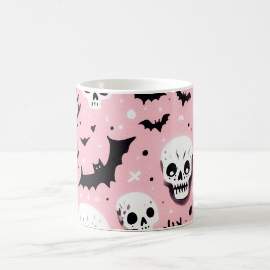 Ghost roze Helloween Wrapping Papier Bladen Koffiemok (Center)
