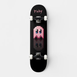 ghost roze zwarte naam perso Fan art Pac-Man Persoonlijk Skateboard
