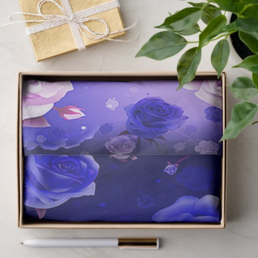 Ghost Rozen Paars Weefselpapier Tissuepapier (Geschenk)