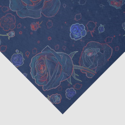 Ghost Rozen Sapphire Blue Tissue Paper Tissuepapier (Detail)