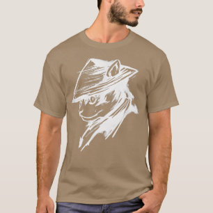 Ghost Samurai Mask Warrior Samurai Swords Bush T-shirt