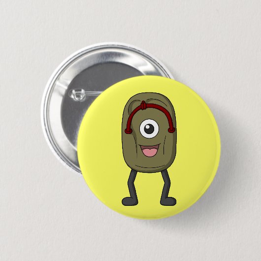 Ghost Sandal Bake-zori | Japanese Yokai Ronde Button 5,7 Cm (Voorkant /achterkant)