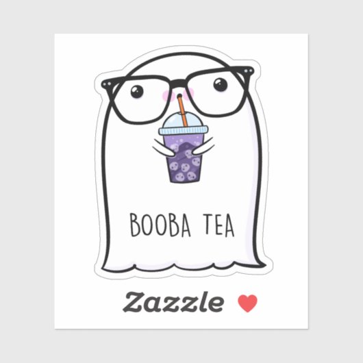 Ghost Schattige Halloween Art Herfst Herfst Seizoe Sticker (Vel)