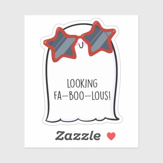 Ghost Schattige Halloween Art Herfst Herfst Seizoe Sticker (Vel)