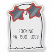 Ghost Schattige Halloween Art Herfst Herfst Seizoe Sticker (Voorkant)