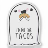 Ghost Schattige Halloween Art Herfst Herfst Seizoe Sticker (Voorkant)