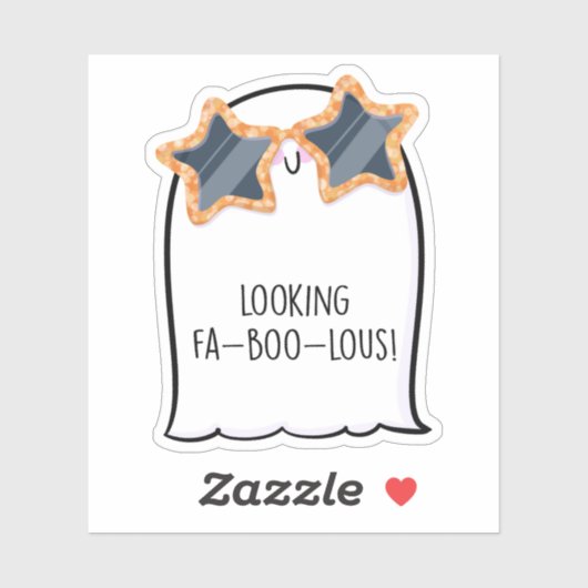 Ghost Schattige Halloween Art Herfst Herfst Seizoe Sticker (Vel)