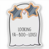 Ghost Schattige Halloween Art Herfst Herfst Seizoe Sticker (Voorkant)