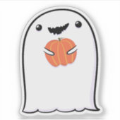Ghost Schattige Halloween Art Herfst Herfst Seizoe Sticker (Voorkant)