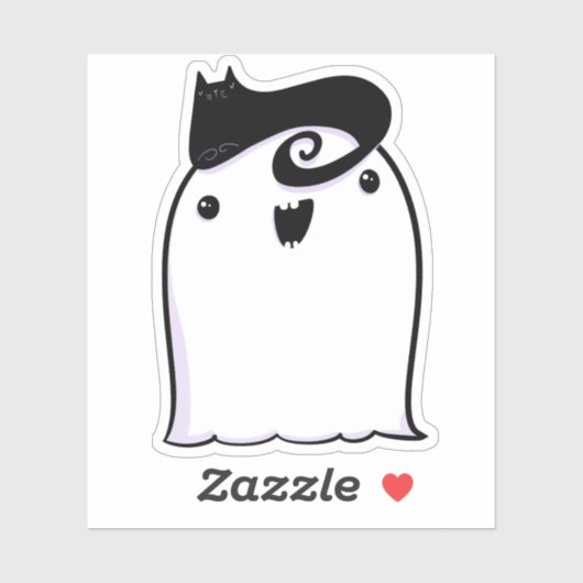 Ghost Schattige Halloween Art Herfst Herfst Seizoe Sticker (Vel)