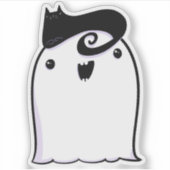 Ghost Schattige Halloween Art Herfst Herfst Seizoe Sticker (Voorkant)