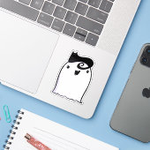Ghost Schattige Halloween Art Herfst Herfst Seizoe Sticker (Laptop met iPhone)
