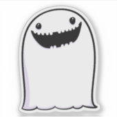 Ghost Schattige Halloween Art Herfst Herfst Seizoe Sticker (Voorkant)