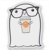 Ghost Schattige Halloween Art Herfst Herfst Seizoe Sticker (Voorkant)