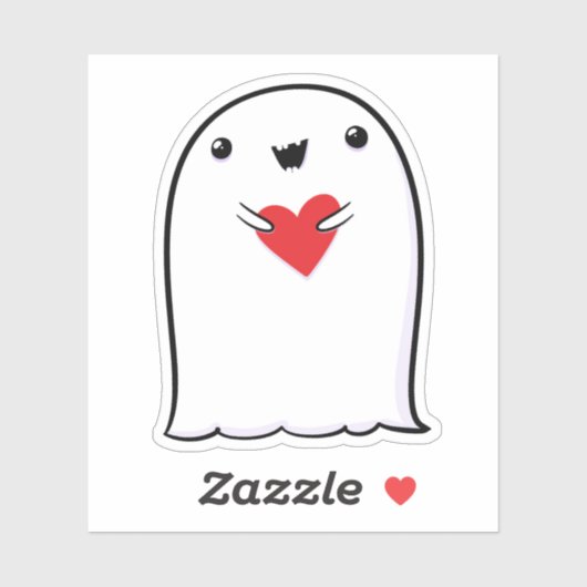 Ghost Schattige Halloween Art Herfst Herfst Seizoe Sticker (Vel)