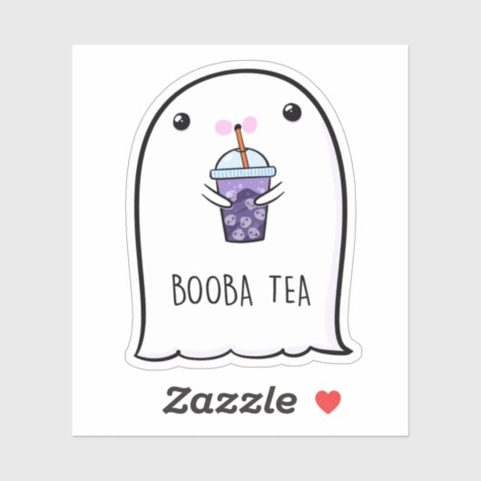 Ghost Schattige Halloween Art Herfst Herfst Seizoe Sticker (Vel)