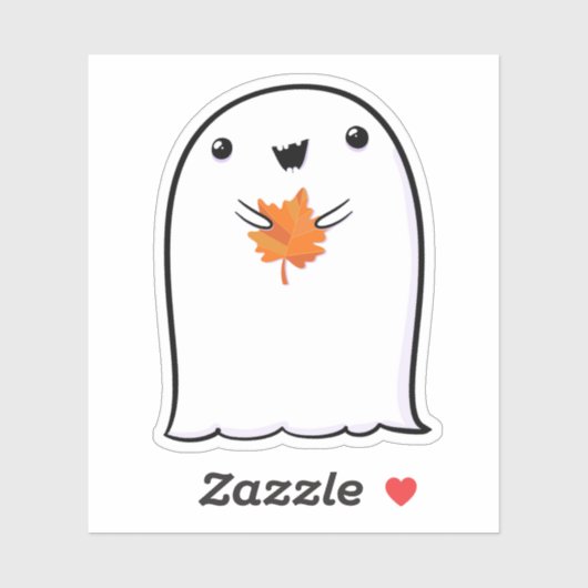 Ghost Schattige Halloween Art Herfst Herfst Seizoe Sticker (Vel)