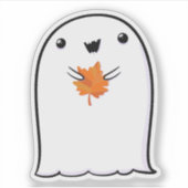 Ghost Schattige Halloween Art Herfst Herfst Seizoe Sticker (Voorkant)
