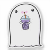 Ghost Schattige Halloween Art Herfst Herfst Seizoe Sticker (Voorkant)