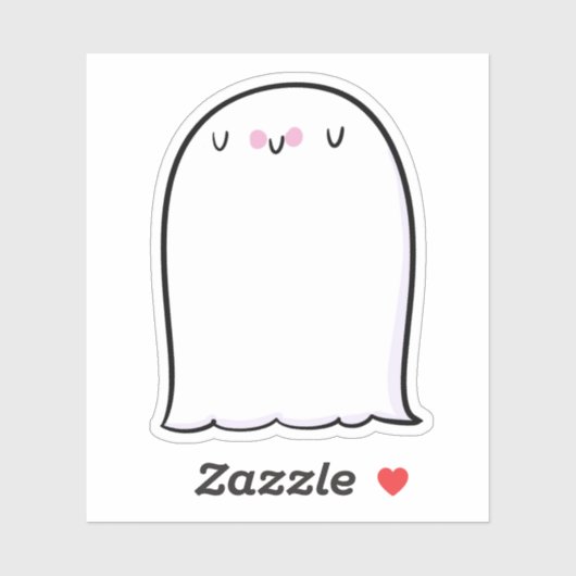 Ghost Schattige Halloween Art Herfst Herfst Seizoe Sticker (Vel)