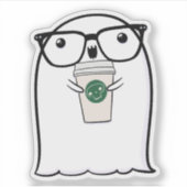 Ghost Schattige Halloween Art Herfst Herfst Seizoe Sticker (Voorkant)