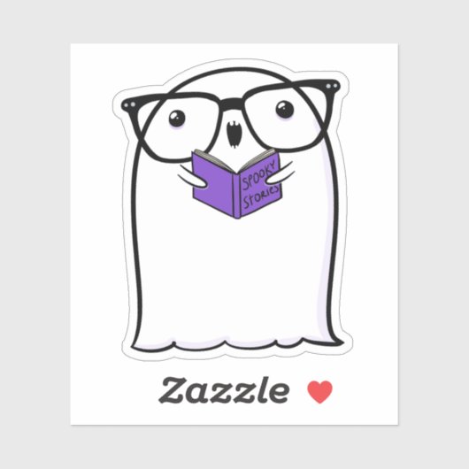 Ghost Schattige Halloween Art Herfst Herfst Seizoe Sticker (Vel)