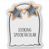 Ghost Schattige Halloween Art Herfst Herfst Seizoe Sticker (Voorkant)