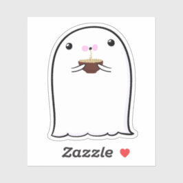 Ghost Schattige Halloween Art Herfst Herfst Seizoe Sticker