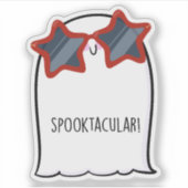 Ghost Schattige Halloween Art Herfst Herfst Seizoe Sticker (Voorkant)