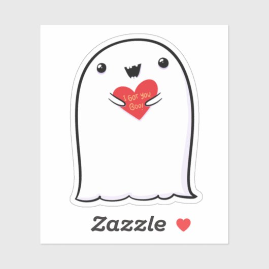Ghost Schattige Halloween Art Herfst Herfst Seizoe Sticker (Vel)
