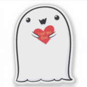Ghost Schattige Halloween Art Herfst Herfst Seizoe Sticker (Voorkant)