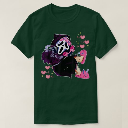 Ghost Scream Calling Halloween Funny Face 3043 T-shirt (Design voorkant)