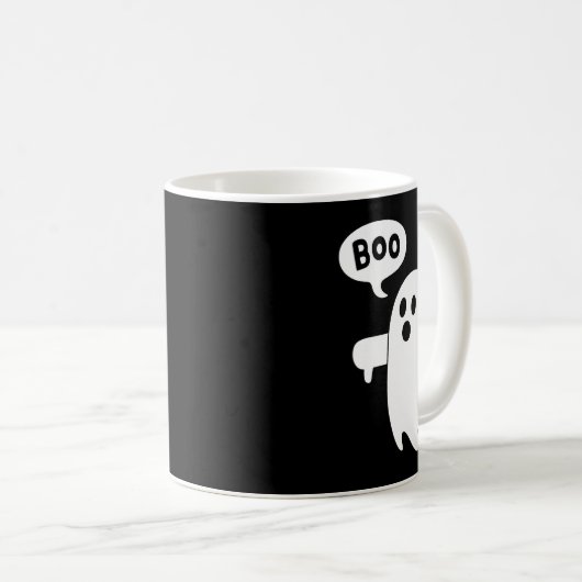 Ghost Screaming Book Afkeuring Ghost Hallowe Koffiemok (Voorkant rechts)