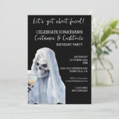 Ghost Sheet Faced Costumes & Cocktails Verjaardag Kaart (Staand voorkant)