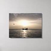 Ghost Ship at Sunset Canvas Afdruk (Voorkant)
