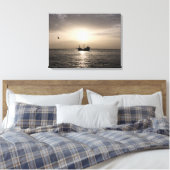 Ghost Ship at Sunset Canvas Print (Insitu (Slaapkamer))