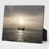 Ghost Ship at Sunset Canvas Print Fotoplaat (Zijkant)