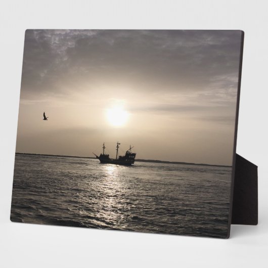 Ghost Ship at Sunset Canvas Print Fotoplaat (Zijkant)