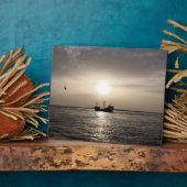 Ghost Ship at Sunset Canvas Print Fotoplaat (Zijkant)