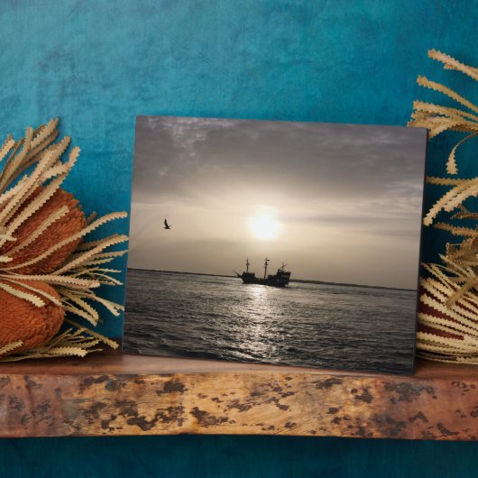 Ghost Ship at Sunset Canvas Print Fotoplaat (Zijkant)