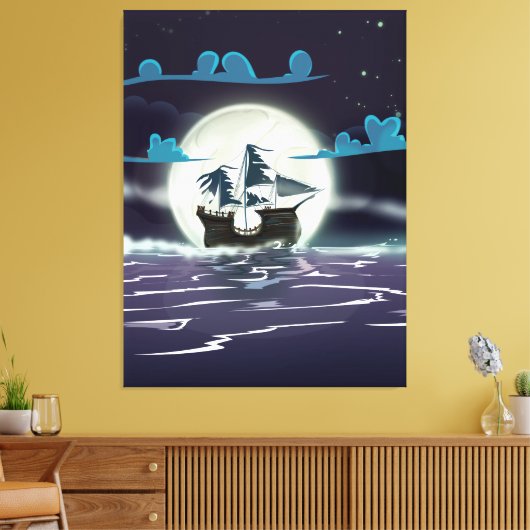 Ghost Ship Canvas Afdruk (Insitu (Woonkamer))