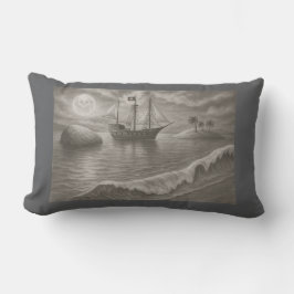 Ghost Ship Pirate – Nautical Moonlit Ocean Kussen