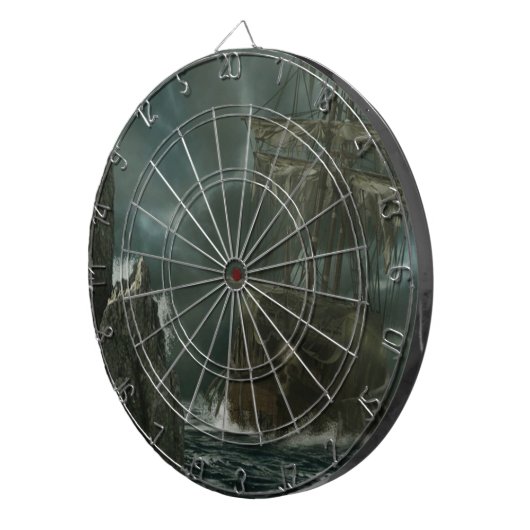 ghost ship with skull dartbord (Voorkant Rechts)