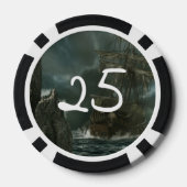 ghost ship with skull poker chips (Achterkant)