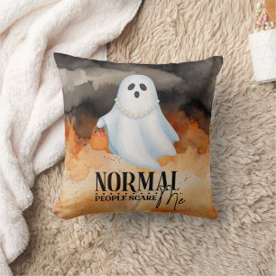 Ghost Siamese Cat voor Cat Lovers Halloween Thema Kussen