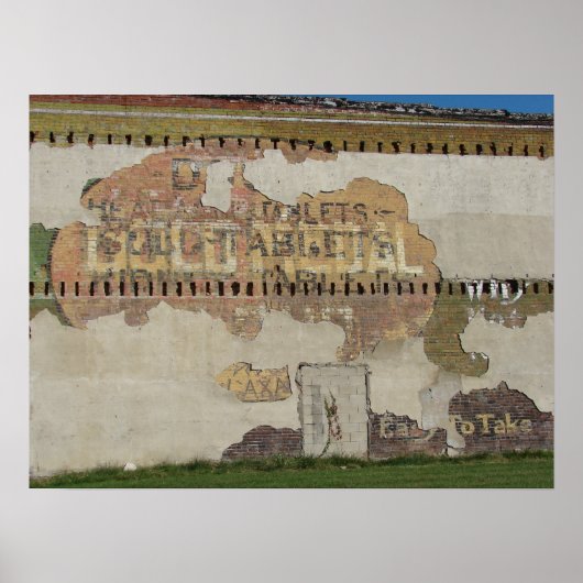 Ghost Sign in Brighton, Iowa Poster (Voorkant)