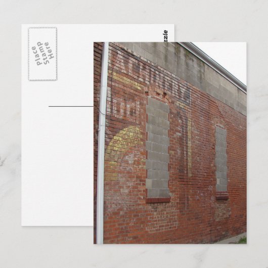 Ghost Sign Washington, Iowa Briefkaart (Voorkant / Achterkant)