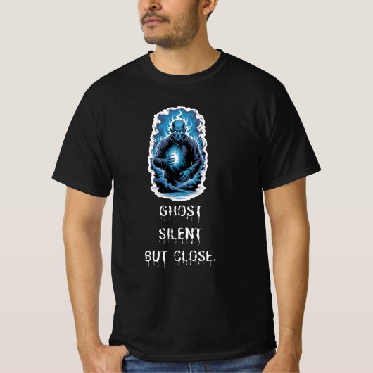 Ghost Silent But Close – Dark Blue Spirit T-shirt (Voorkant)