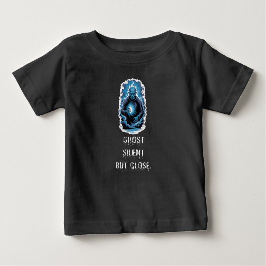 Ghost Silent But Close – Dark Blue T-Shirt (Voorkant)