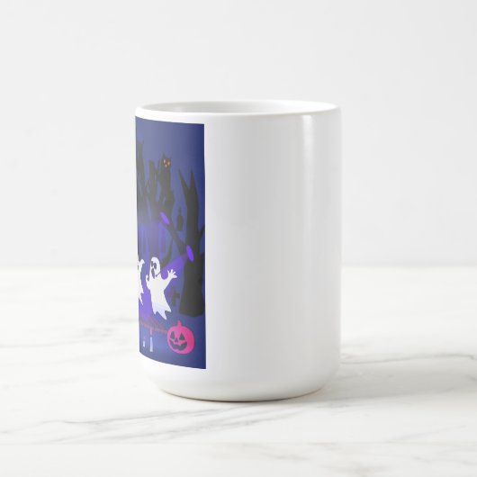 Ghost Singing Contest bij Haunted Forest Graveyard Magische Mok (Midden)